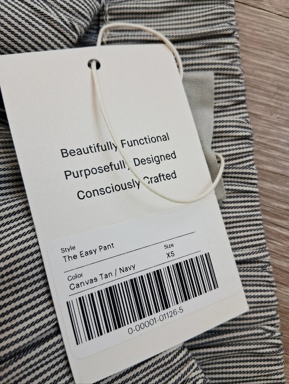 Everlane The Easy Pant Canvas Tan/Navy Organic Cotton - Picture 8 of 15